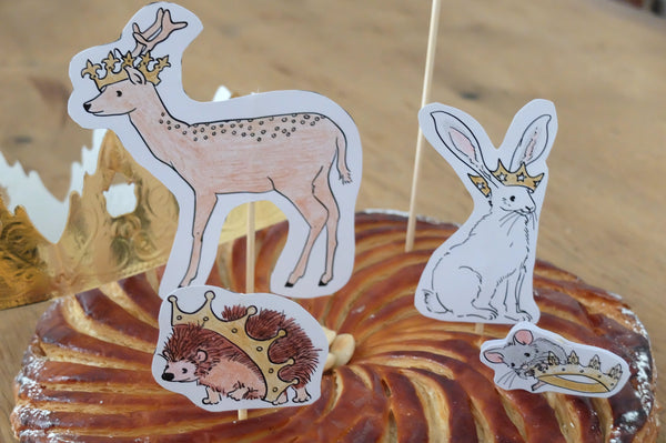 Les animaux de la forêt pour décorer la galette des rois !