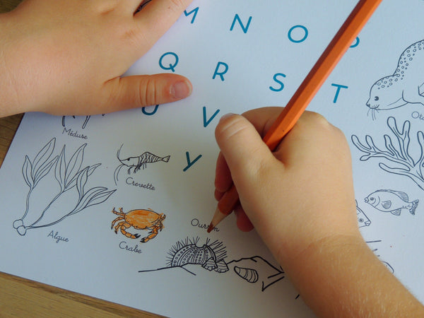 Un abécédaire de la mer pour décorer mon bureau !