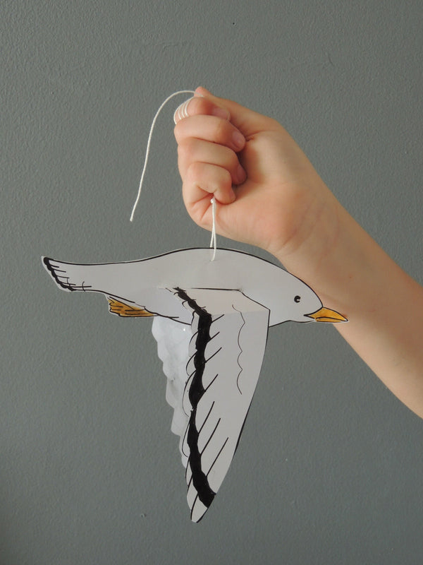 Un goéland de papier à suspendre !