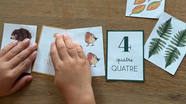 Cartes d'automne pour apprendre à compter !
