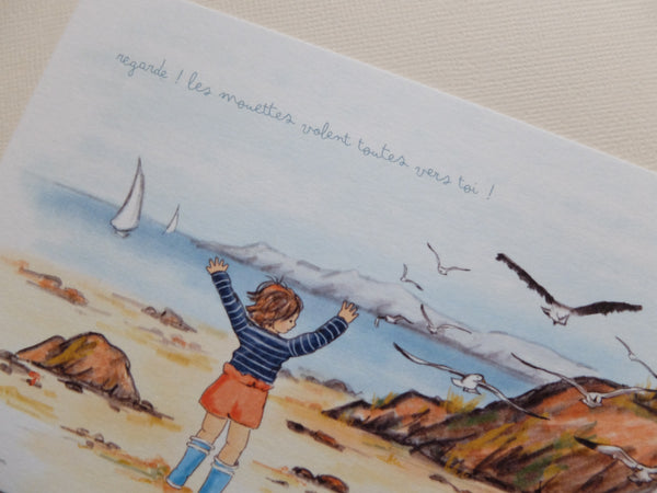 La carte "Regarde, les mouettes volent toutes vers toi"
