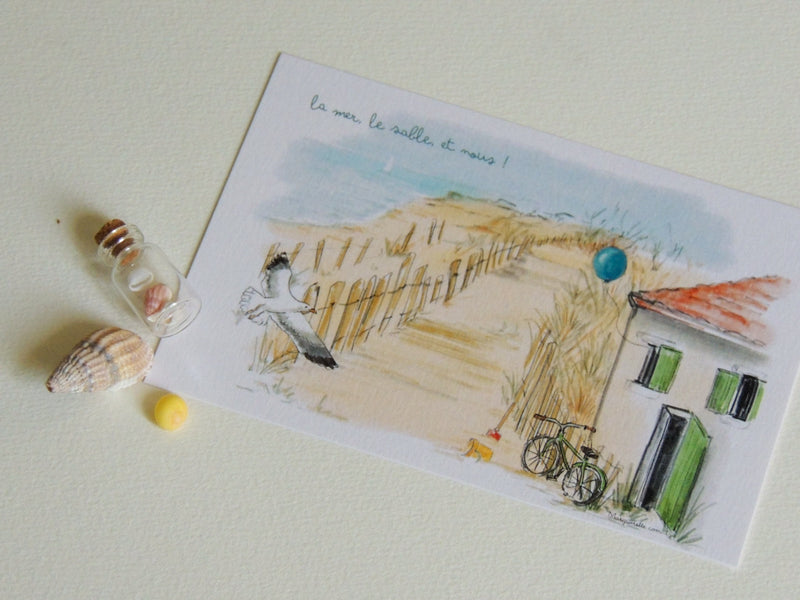 La carte "La mer, le sable et nous !"
